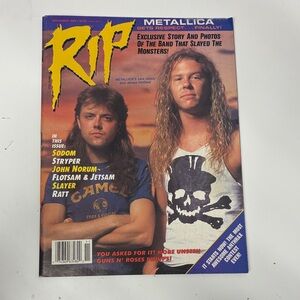 RIP Magazine November 1988 Featuring Metallica